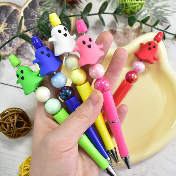 oly-e94469ff2cfd9a19a2a6fb9eb6999568 Wholesale Cute Ghost Beaded Pen