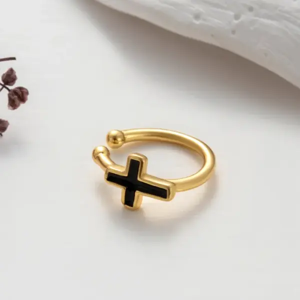 Wholesale 1 Piece Vintage Style Pentagram Cross Heart Shape Plating Copper Ear Cuffs