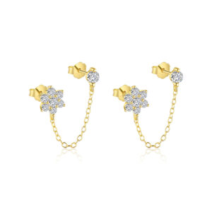 E4709-gold/pair / 925 silver