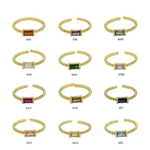 Wholesale Constellation Copper Brass Simple Style Classic Style Open Rings Rings