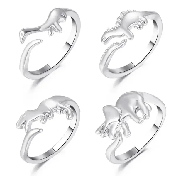 Wholesale Copper Plating Dinosaur No Inlaid Copper Rings