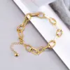Wholesale Heart 304 Stainless Steel Titanium Steel Waterproof Non Tarnish No Inlaid PVD Coated Real Gold Plated 18K Gold Women'S Anklet