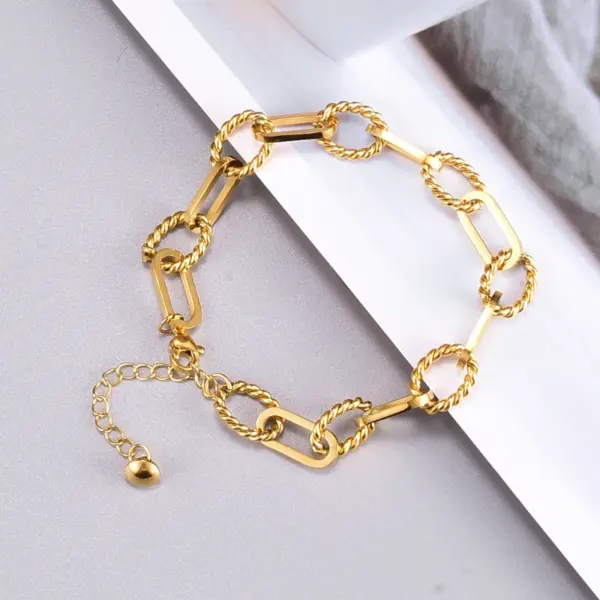 Wholesale Heart 304 Stainless Steel Titanium Steel Waterproof Non Tarnish No Inlaid PVD Coated Real Gold Plated 18K Gold Women'S Anklet