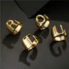 Wholesale New 18k Copper Gold-plated Alphabet Open Ring Nihaojewelry