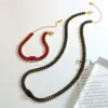 oly-e96bcb51fa87f6c468e256830231506c Wholesale PVD Coated Real Gold Plated Solid Color Titanium Steel Fashion Waterproof Non Tarnish Bracelets Necklace