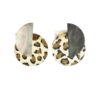 Wholesale Wild charm! Maillard Leopard Earrings Distinctive Exaggerated Earrings European and American Style Retro C- shaped Earrings Autumn and Winter Earrings
