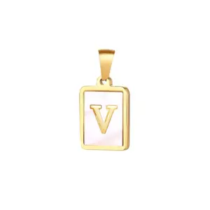 Gold / Letter V without Chain