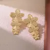 1 Pair Sweet Simple Style Classic Style Flower 304 Stainless Steel Imitation Gold Electroplating Ear Studs