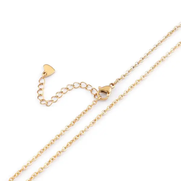 Wholesale PVD Coated 18K Gold Plated Geometric Titanium Steel Fashion Waterproof Non Tarnish 304 Stainless Steel Lobster Trigger Clasp Closure Necklace