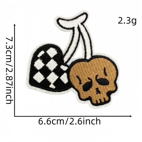 oly-e9798cd61210b9cab183e729703e1e0e Wholesale Children's Funny Cloth Stickers Punk Style Badge Brown Series Skull Cartoon Ghost Computer Embroidery Hot Melt Adhesive Style