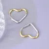 PVD Coated Real Gold Plated 18K Gold Heart 304 Stainless Steel Titanium Steel Waterproof Non Tarnish Earrings