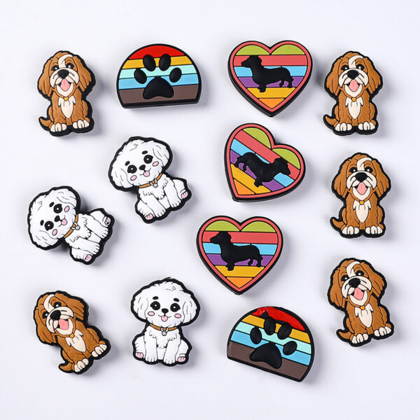 Wholesale Love Dog Silicone Beads