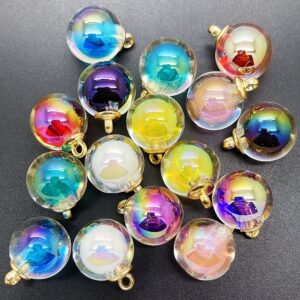 Wholesale in stock 16mmAB Color Bead Pendant Bead Earrings DIY Pendant Bracelet Crafts Decorative Buckle