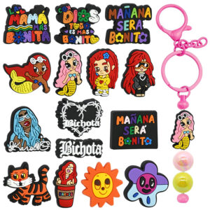 Wholesale Random 100pcs Singer Pen Beads PVC Soft Rubber Beads OLY Exclusive