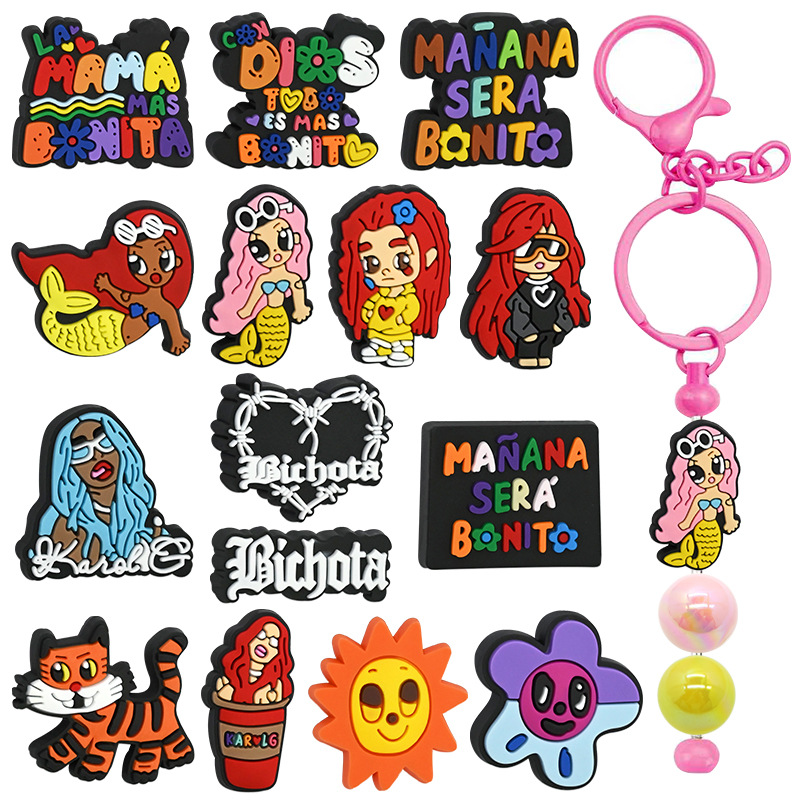 Wholesale Random Singer Pen Beads PVC Soft Rubber Beads OLY Exclusive