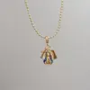 Wholesale Jewelry Casual Simple Style Cross Virgin Mary Copper Zircon 18K Gold Plated Plating Bracelets Necklace Ball Chain