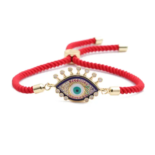 Wholesale Hot-selling Copper Micro-inlaid Zircon Devil's Eye Bracelet