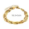 PVD Coated Real Gold Plated Geometric 304 Stainless Steel Casual Simple Style Waterproof Non Tarnish Bracelets Necklace