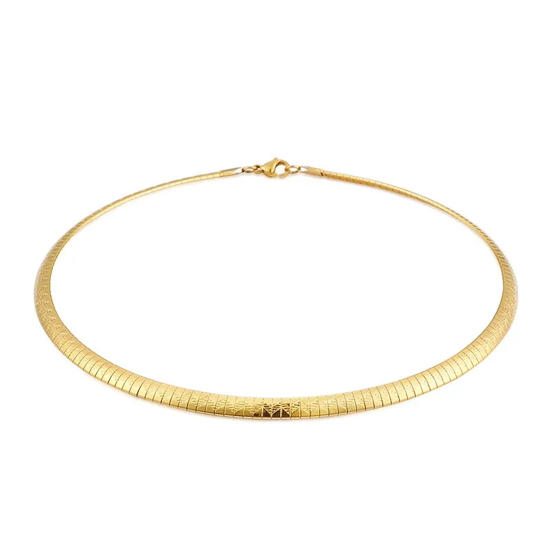 Wholesale PVD Coated 18K Gold Plated Geometric 304 Stainless Steel Casual Streetwear Waterproof Non Tarnish 304 Stainless Steel Necklace