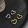 Wholesale PVD Coated 18K Gold Plated Pentagram Heart Shape Stainless Steel Commute Waterproof Non Tarnish Earrings