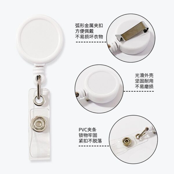 Wholesale 2.5CM plastic retractable easy pull buckle certificate badge work card easy pull built-in cable