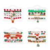 Wholesale Christmas versatile jewelry, Christmas tree heart polymer clay colorful beaded bracelet