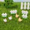 Wholesale New Rooster Hen Moss Micro Landscape Decorative Ornaments Fence Tree Pier Zakka Groceries Resin Ornaments