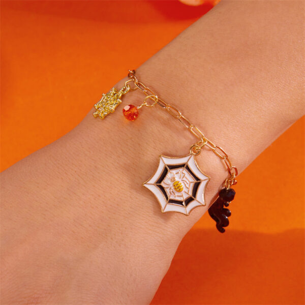 oly-e9b04ef6204160605e4023d0fcbc52dd Wholesale Pumpkin Ghost Paper Card Bracelet