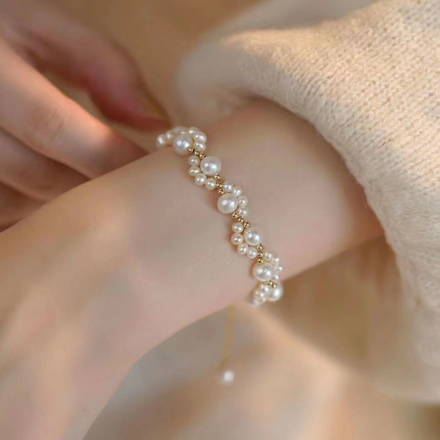Wholesale Cartoon Cat Claw Pearl Bracelet Women's Light Luxury Elegant Internet Celebrity High-end Gift Ins Niche Design Exquisite and Simple