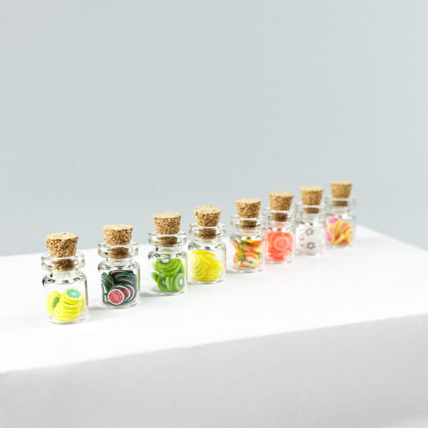 Wholesale 1;12 dollhouse dollhouse Furniture Ornaments Miniature Food Toy Scene Accessories Mini Canned Fruit Slices