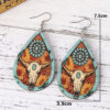 oly-e9c35b4c3ac37108bebc05679b924b54 Wholesale Western-style turquoise suower bull head earrings