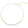 Wholesale PVD Coated Real Gold Plated 18K Gold Solid Color 304 Stainless Steel IG Style Waterproof Non Tarnish 304 Stainless Steel Choker