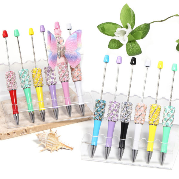 Wholesale beadable pens Creative diy beadable pen