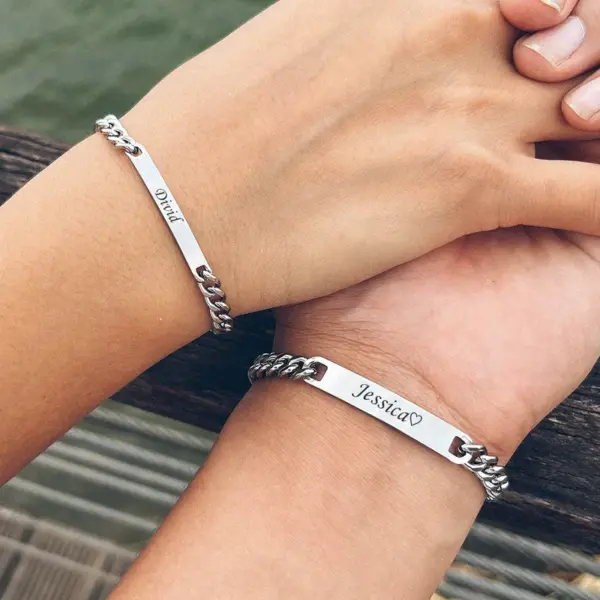 Wholesale Fashion Geometric Titanium Steel Plating Bracelets