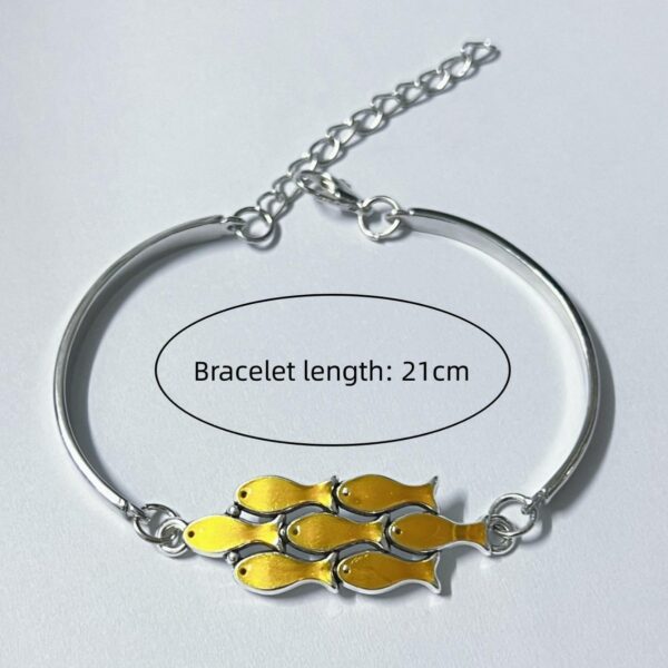 Wholesale Amazon new jewelry vintage silver necklace blue small fish group bracelet unique jewelry factory direct sales