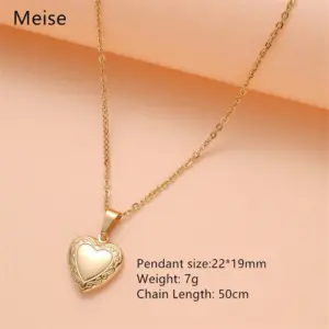 Lw011-03 Gold & Small Peach Heart 01-22 * 19mm