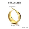 Wholesale PVD Coated 18K Gold Plated Geometric Stainless Steel Simple Style Waterproof Non Tarnish Earrings