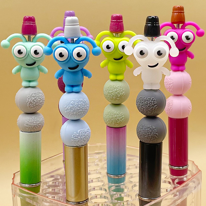 Wholesale Cross-Border Food-Grade Three-Dimensional 3D Silicone Beaded Glue Cartoon Little Ant Baby Teether Insert Beads Ready for Sale