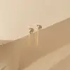 Wholesale PVD Coated 14K Gold Rose Gold Real Gold Plated Geometric Stainless Steel Simple Style Waterproof Non Tarnish Drop Earrings