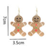 Wholesale Christmas gingerbread man acrylic earrings