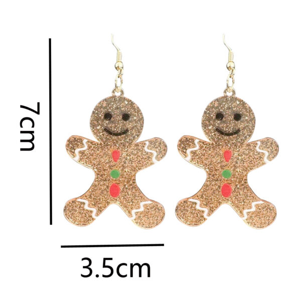Wholesale Christmas gingerbread man acrylic earrings