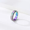 oly-e9ebddef9fe09c59a4408db05e90f7cf Wholesale e-commerce neutral simple light luxury wind frosted pearl sand rotatable titanium steel decompression ring hand jewelry fashion