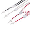 Wholesale Heat Transfer Rosary Beaded Necklace Cross Border Bead Necklace Heat Transfer Cross Metal Pendant