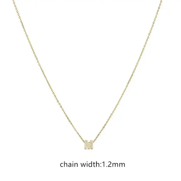 Wholesale 201 Stainless Steel Copper Letter Pendant Necklace