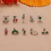 1 Piece Elegant Modern Style Geometric Cherry Flower 304 Stainless Steel Ear Studs