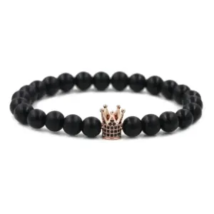 Matte Black Gold Black Zirconium Crown