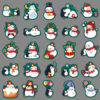 Wholesale 50pcs/pack Snowman Graffiti Stickers