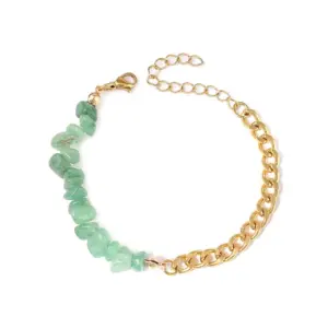 Green Aventurine Gravel / Gold