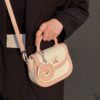 Wholesale 2025 New Bag Cute Junior High School Student Saddle Bag Japanese Style Biscuit Off-White Satchel Shoulder Crossbody Bag for Women Spring and Summer