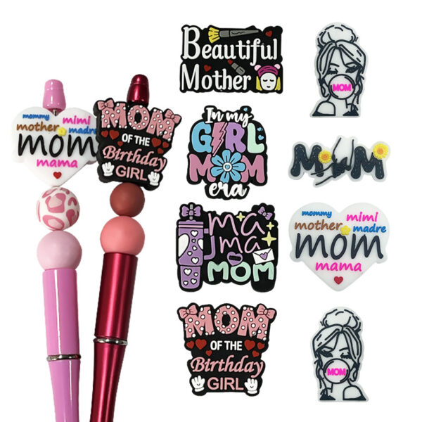 Wholesale Mother's Day Epoxy Letter MOM Focus Beads DIY Beading